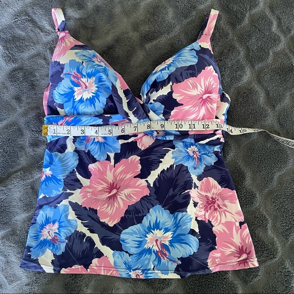 Island Escape push up floral tankini top - Picture 3 of 8